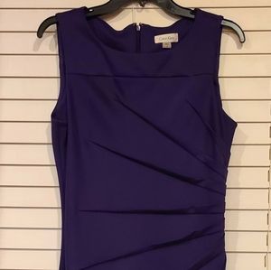 Calvin Klein deep purple sleeveless cocktail dress